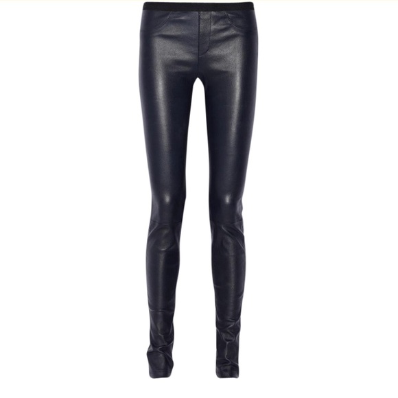 helmut lang stretch leather pants
